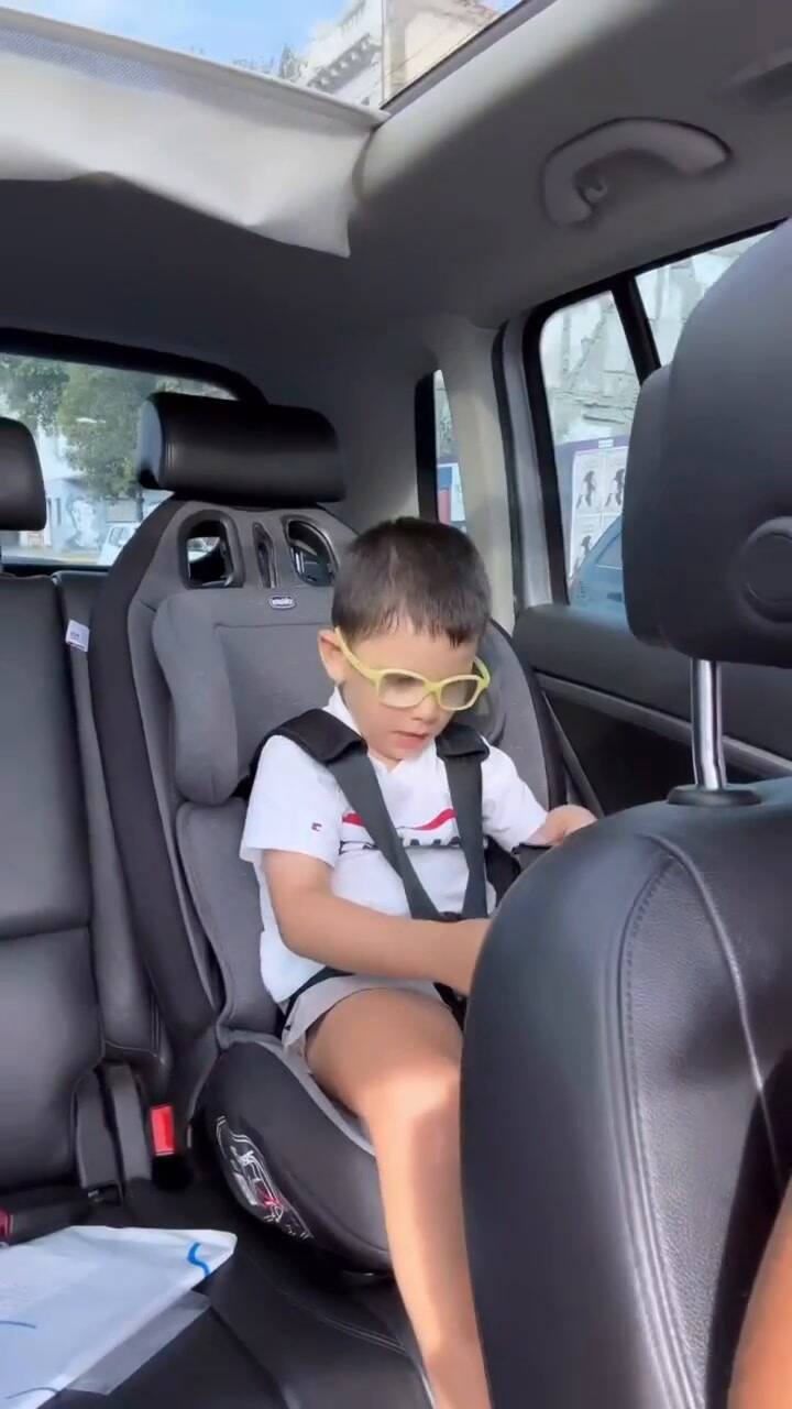 El hijo de Belu Lucius antes de ingresar al quirófano