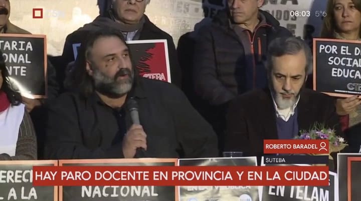 Baradel: 'Con la multa quieren esconder que abandonaron a las escuelas' - Fuente: C5N