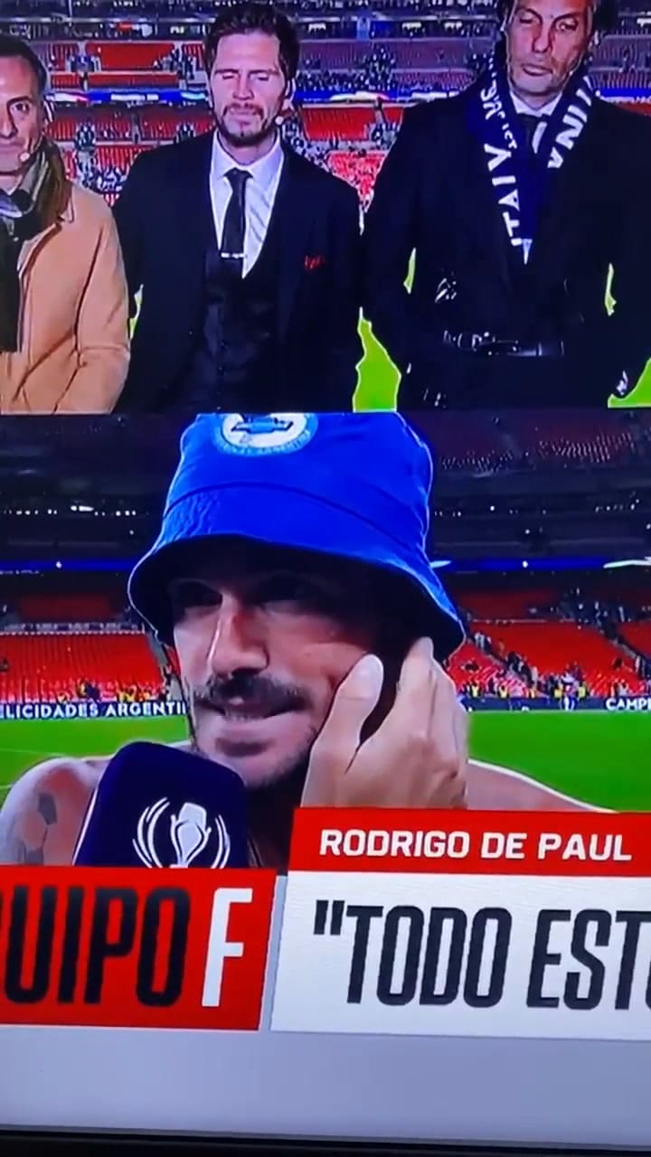 El saludo de Rodrigo de Paul a Tini tras el triunfo de Argentina