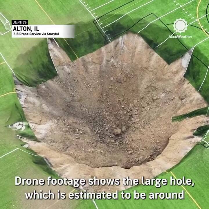 El momento exacto en el que se formó el sumidero en Alton