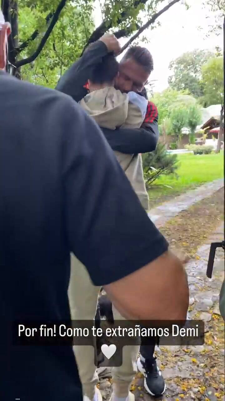 La reacción de Martín Demichelis al ver entrar a sus hijos a una práctica de River