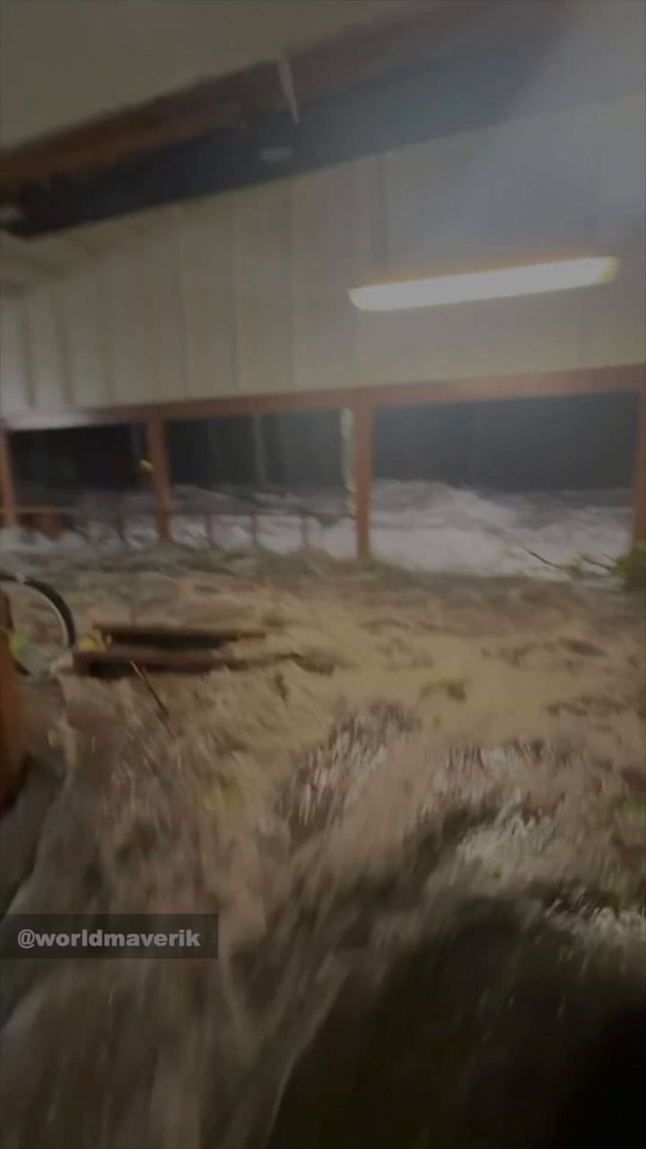 El video de la enorme ola que arrasó con todo en un restaurante de la base militar estadounidense en las Islas Marshall