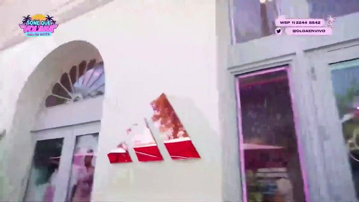 Migue Granados y el equipo de Soñé que volaba visitó un local con artículos de Leo Messi en Miami