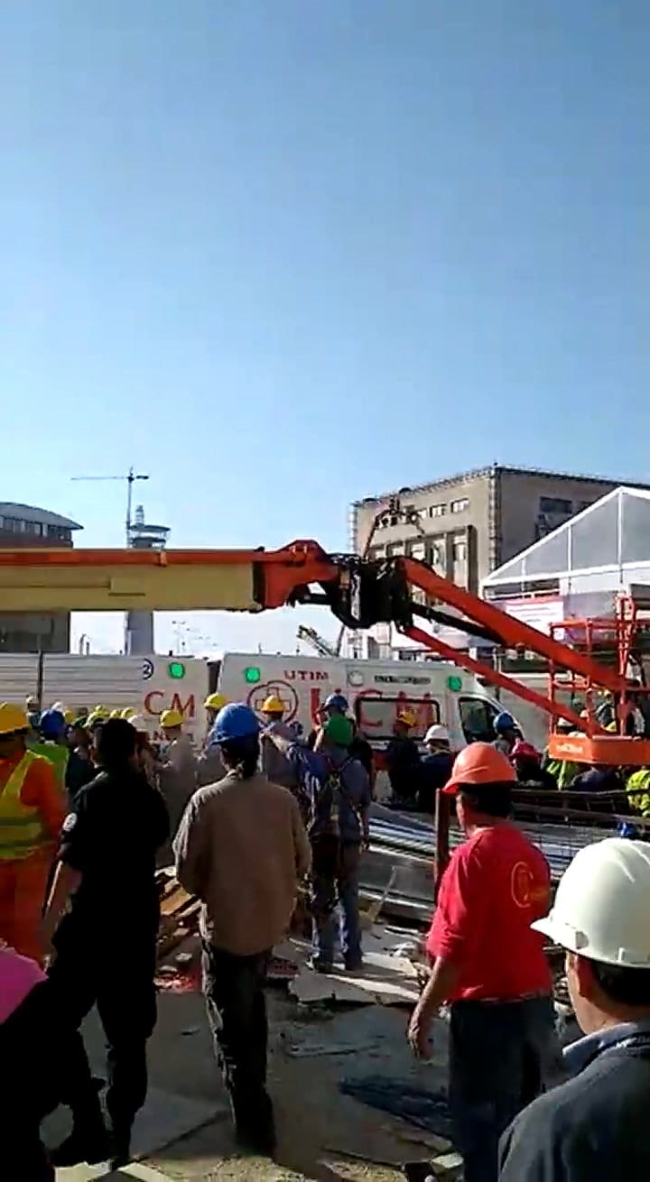 Derrumbe en una obra en construcción