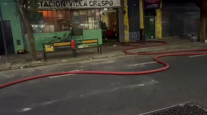 Se incendió una parrilla en Villa Crespo