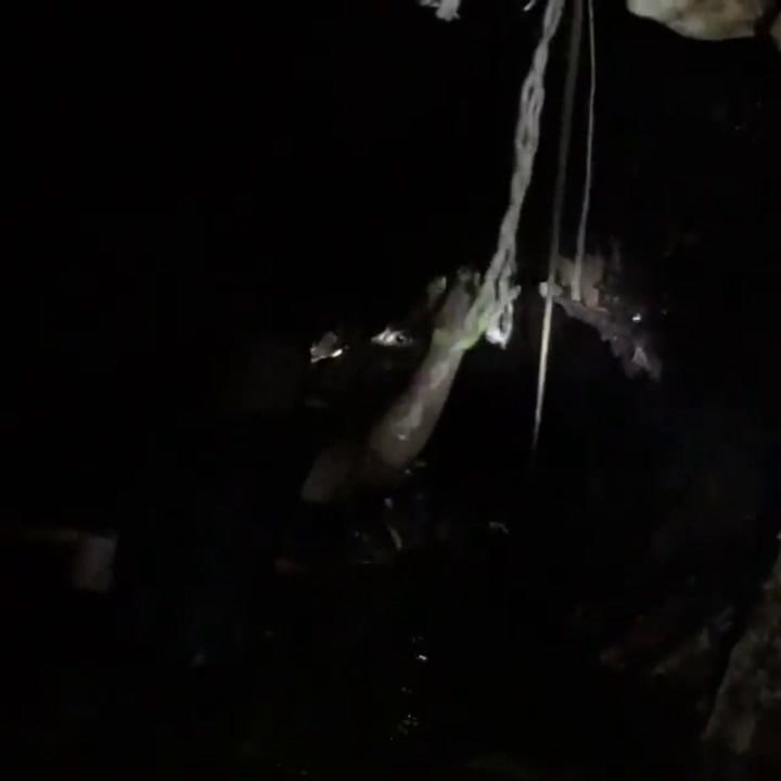La cueva de Tailandia desde adentro - Fuente: IG @elonmusk