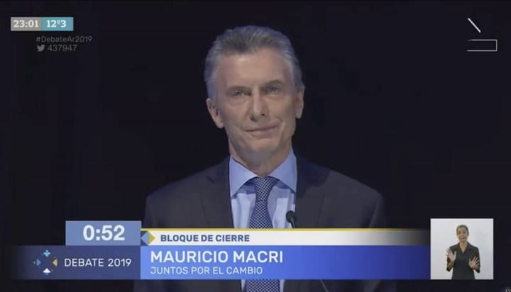 Bloque de cierre de Mauricio Macri