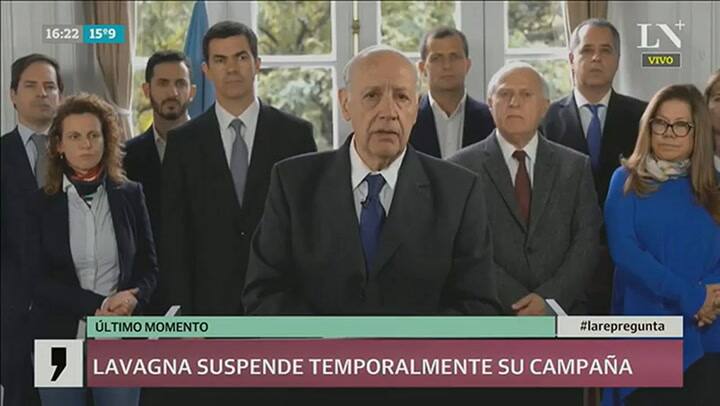Roberto Lavagna suspende temporalmente su campaña.