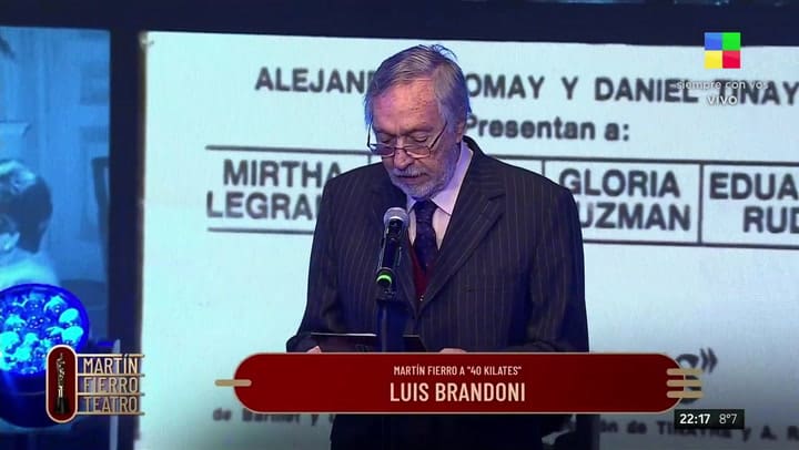 Martín Fierro de Teatro: el homenaje a 40 Kilates. Fuente: América TV