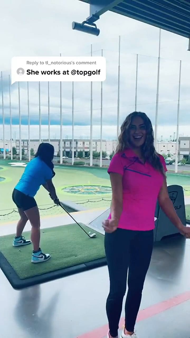 Natalie Rose (@nnaples) como presentadora de programa de golf