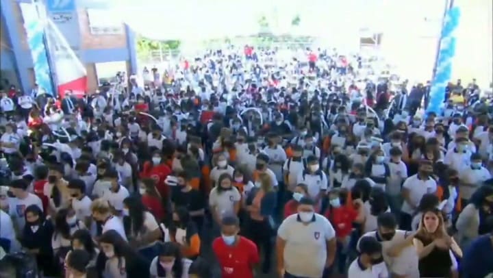 Alberto Fernández en el inicio de clases en La Rioja