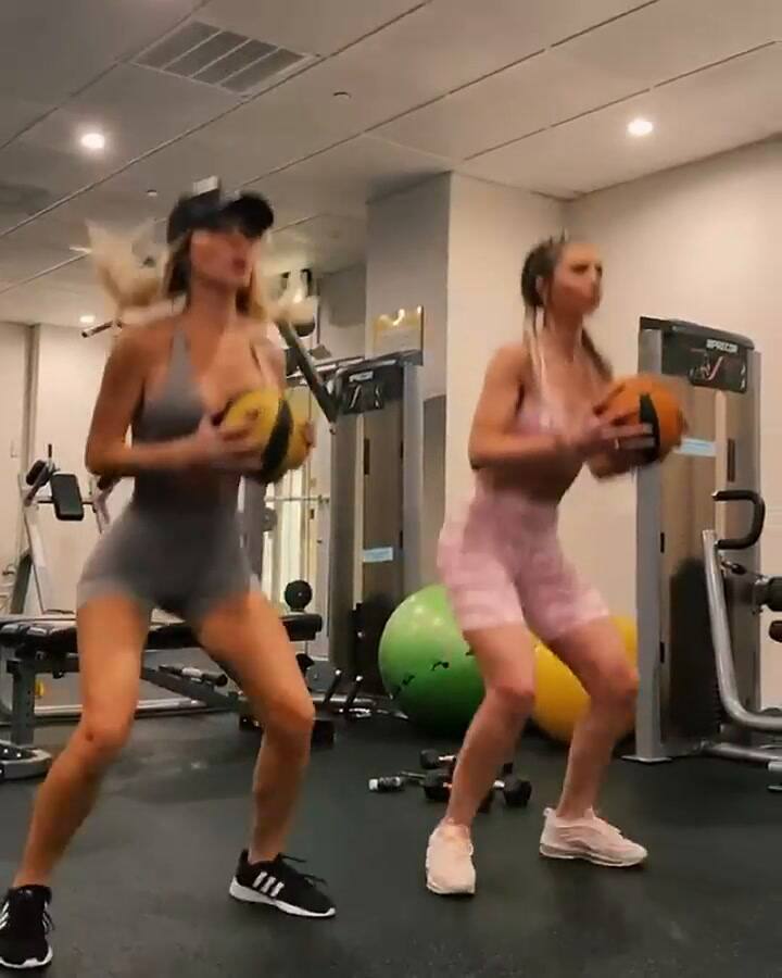 El entrenamiento de Romina Malaspina - Fuente: IG @sashaferro