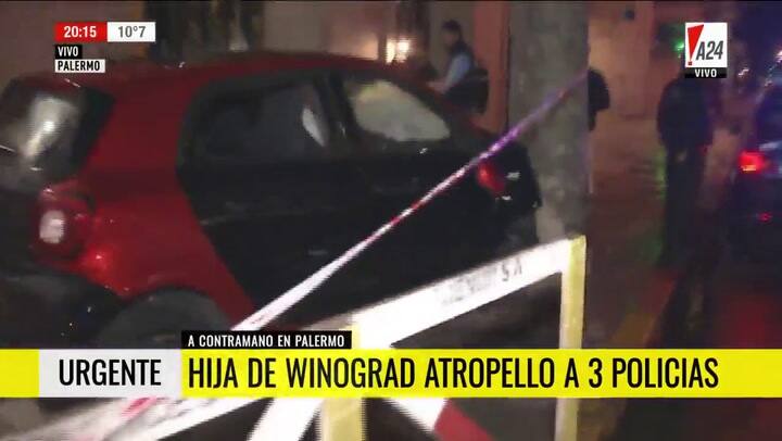 La hija de Jacobo Winograd atropelló a tres policías manejando de contramano en Palermo