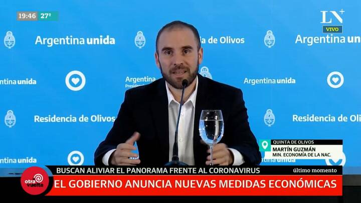 Guzmán anunció ingreso familiar de $10.000 para trabajadores informales y monotributistas