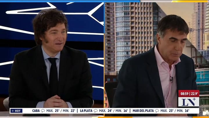 El presidente Javier Milei, en entrevista exclusiva con Antonio Laje