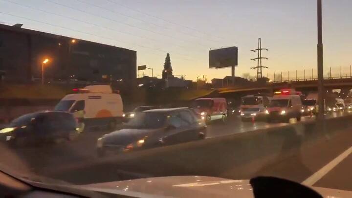Choque en Panamericana altura Thames de mano al norte - Crédito: @rominawinner