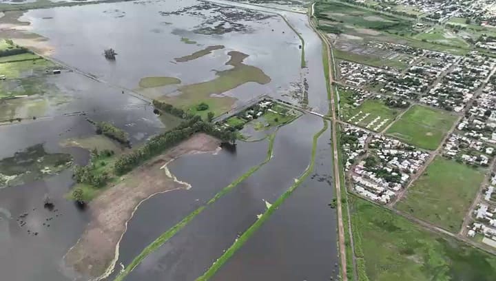 La crítica situación de Bragado vista desde el aire