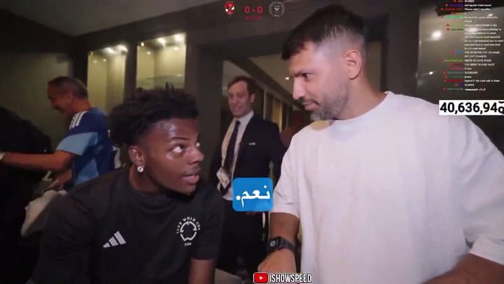 El Kun Agüero se divierte con Speed en el Mundial de Clubes
