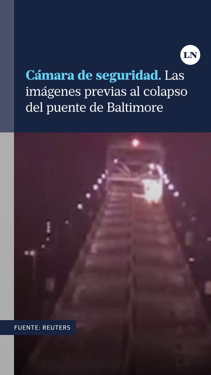 Cámara De Seguridad. Las Imágenes Previas Al Colapso Del Puente De Baltimore