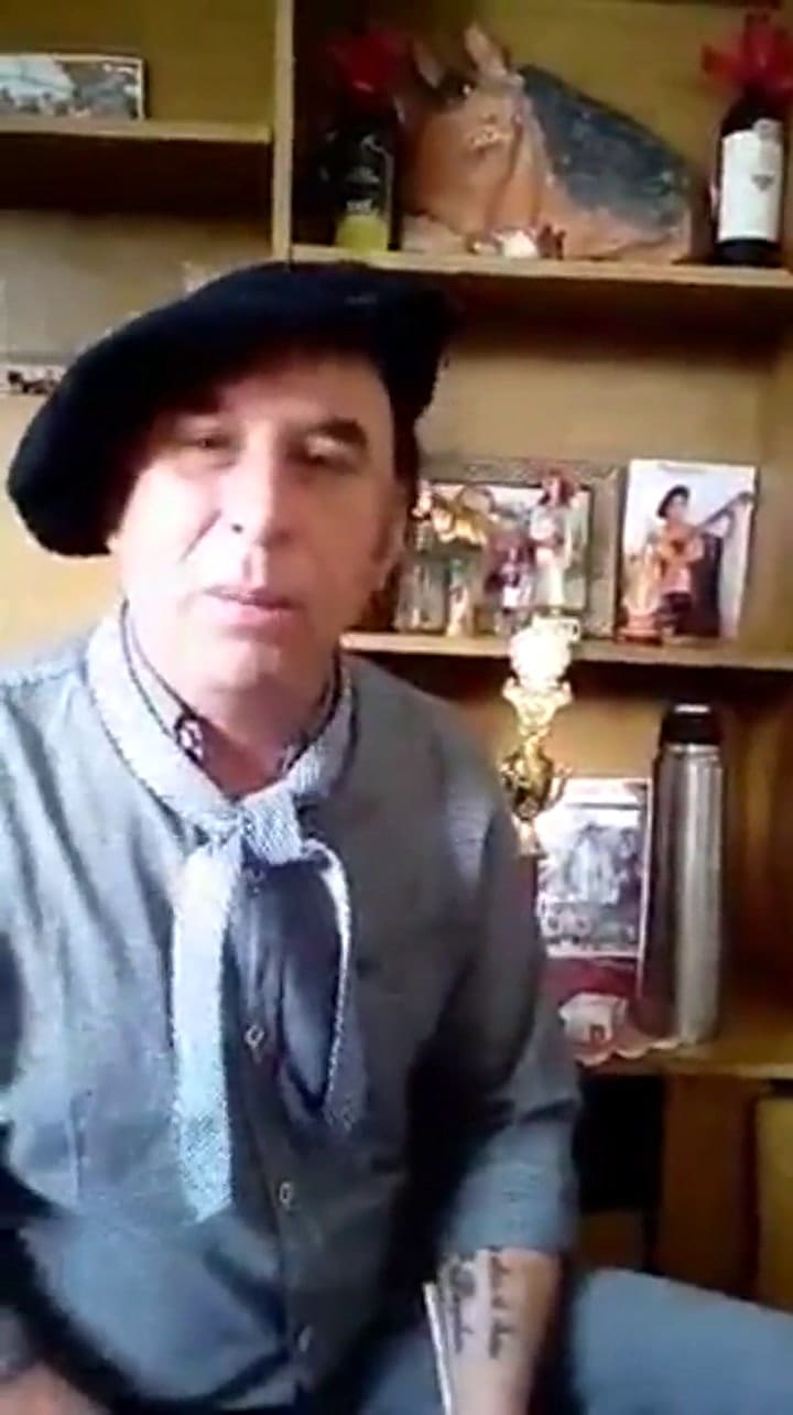 Un mensaje del pallador Santiago Luna - Fuente: Facebook