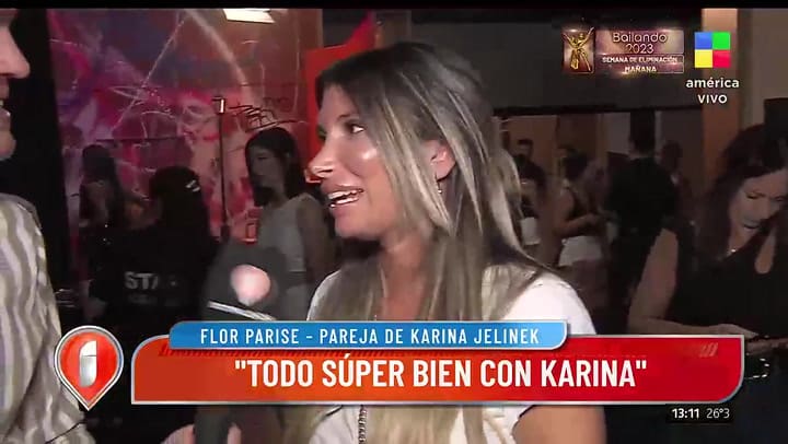 Flor Parise acompañó a Karina Jelinek en el Bailando y hablaron de su relación