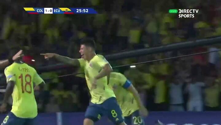Preolímpico: el golazo maradoniano de Carrascal para el triunfo de Colombia - Fuente: Twitter