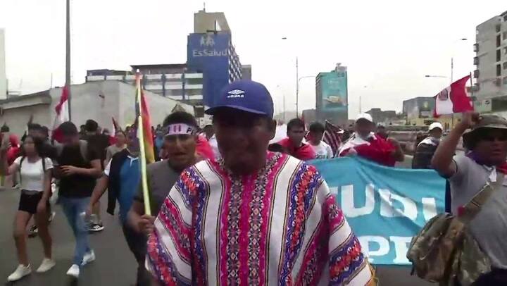 Incidentes en las calles de Perú por las protestas en contra de Dina Boluarte