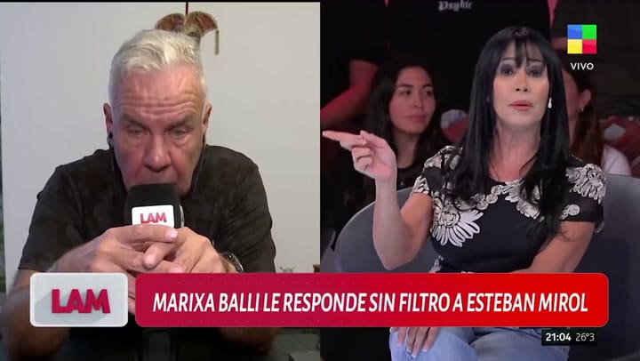El tremendo cruce en vivo de Marixa Balli con Esteban Mirol