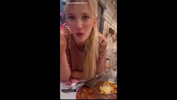 El blooper de Luisana Lopilato en una pizzería