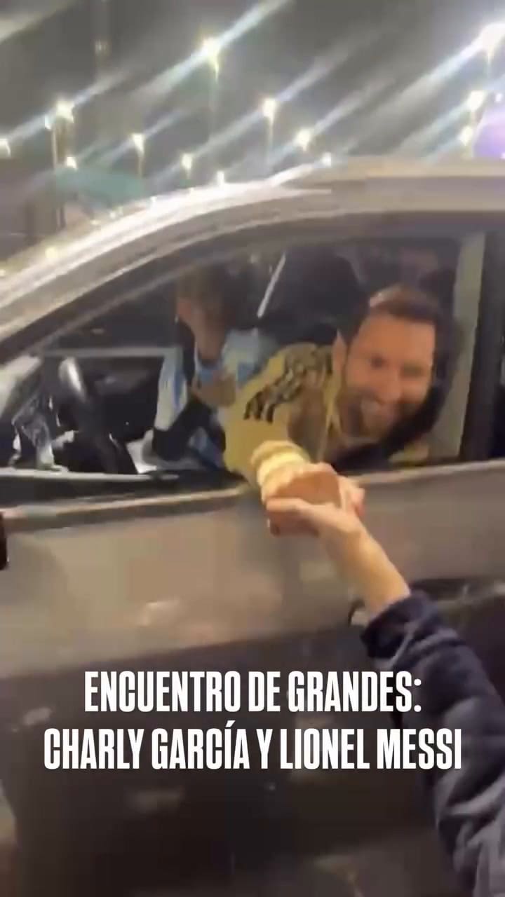 La emoción de Anto Roccuzzo por el encuentro de Leo Messi y Charly García (Video: Instagram @EmilianoRaddi)