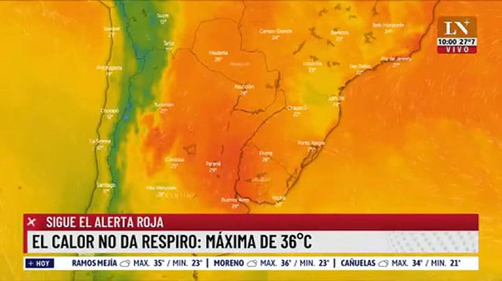 Ola de calor: cómo seguirán las temperaturas según el mapa de calor