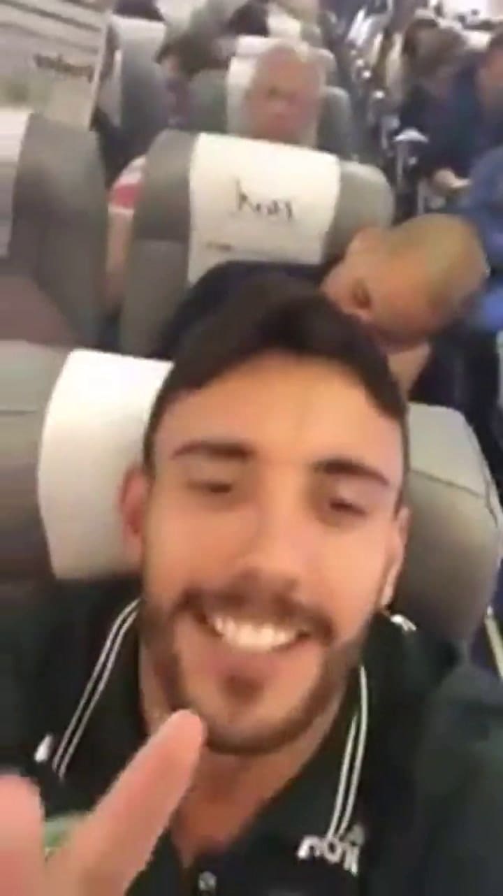 El video de Ruschel, de Chapecoense, arriba del avión