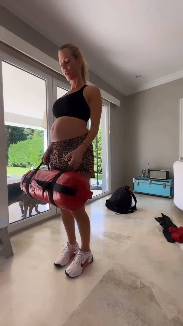 Embarazada de 6 meses, Nicole Neumann mostró cómo es su rutina de entrenamiento