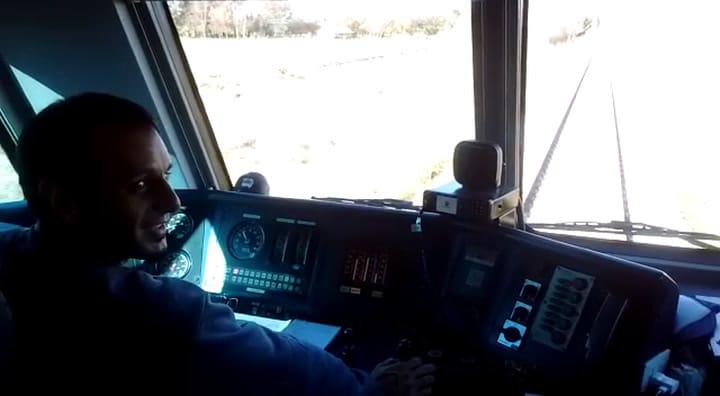 El tren a Mar del Plata, desde la cabina del conductor