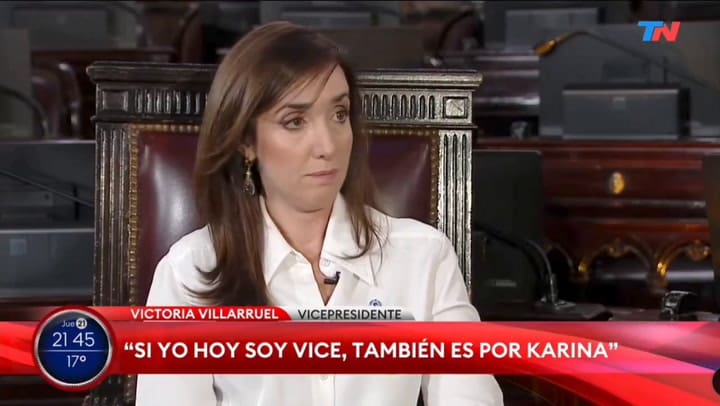 Villarruel le dice "pobre jamoncito" a Milei