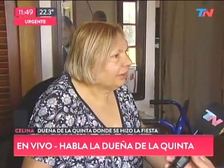 Habló la dueña de la quinta de la Fiesta XXX