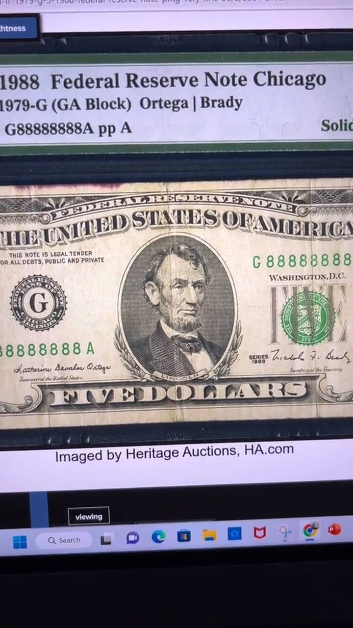 Billete De 5 Dólares