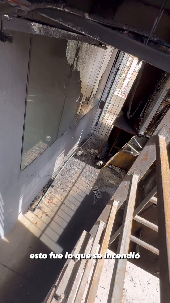 Diego Lueco mostró dónde se inició el incendio en Luzu TV