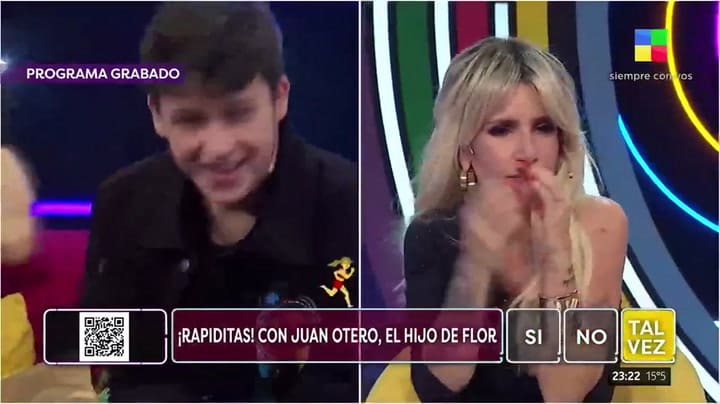 Florencia Peña le consulta a su hijo Juan Otero si mira las repeticiones de Casados con Hijos.