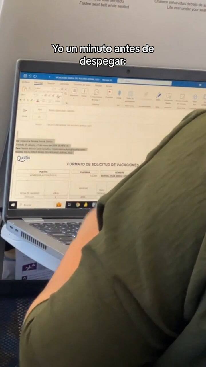 Una mujer grabó la actitud de una pasajera en pleno vuelo