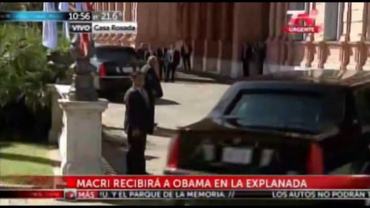 Mauricio Macri recibe a Barack Obama en la Casa Rosada