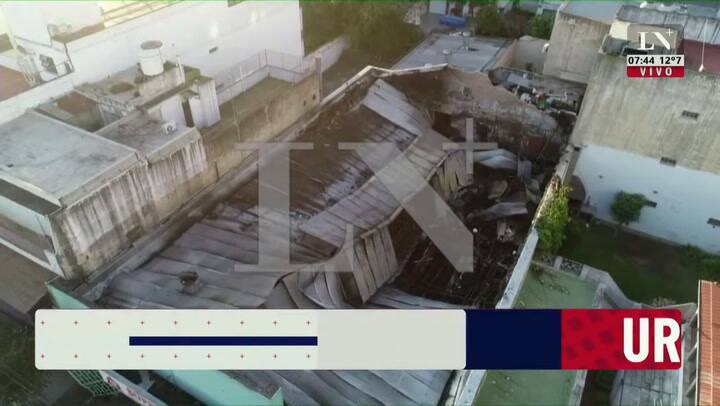 Incendio en Villa Urquiza: así quedó el supermercado