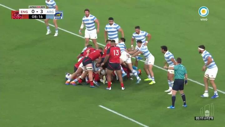 Primer try Inglaterra-Pumas