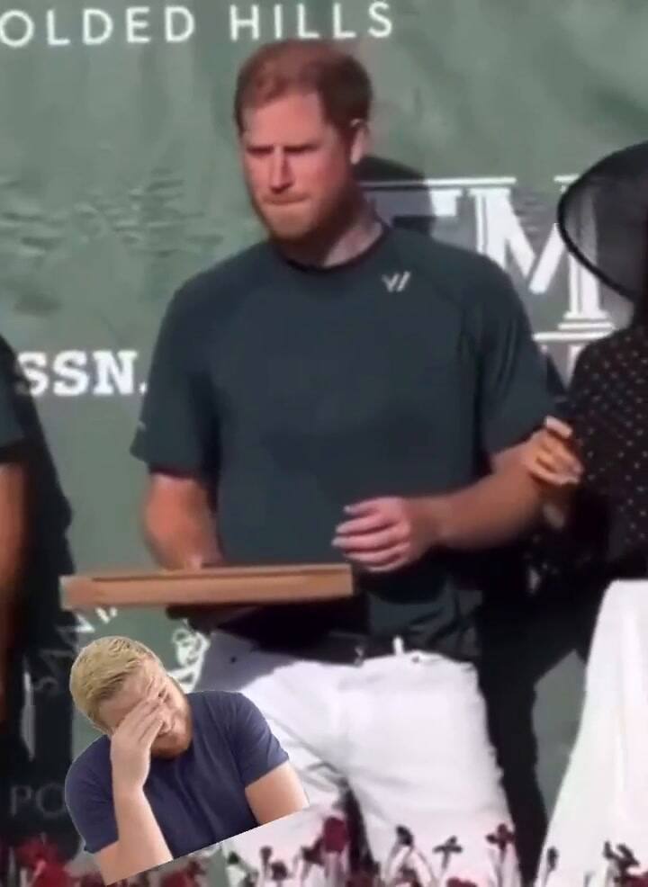 Meghan Markle besó al príncipe Harry en un partido de polo y lo manchó con labial