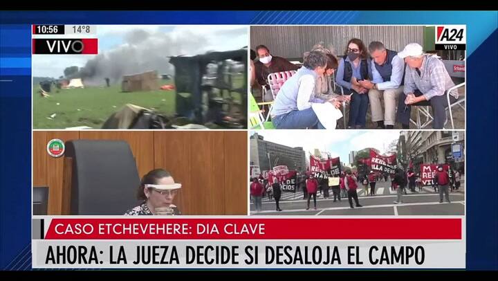 Los festejos de Patricia Bullrich y la familia Etchevehere luego del fallo de la jueza - Fuente: A24