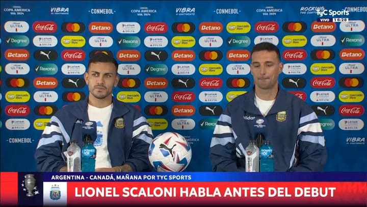 Scaloni dia previo al inicio Copa America