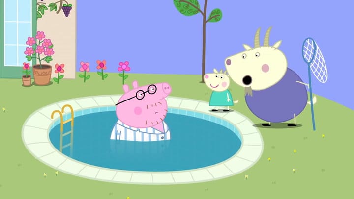 Peppa Pig | Papá Cerdito se cae a la piscina