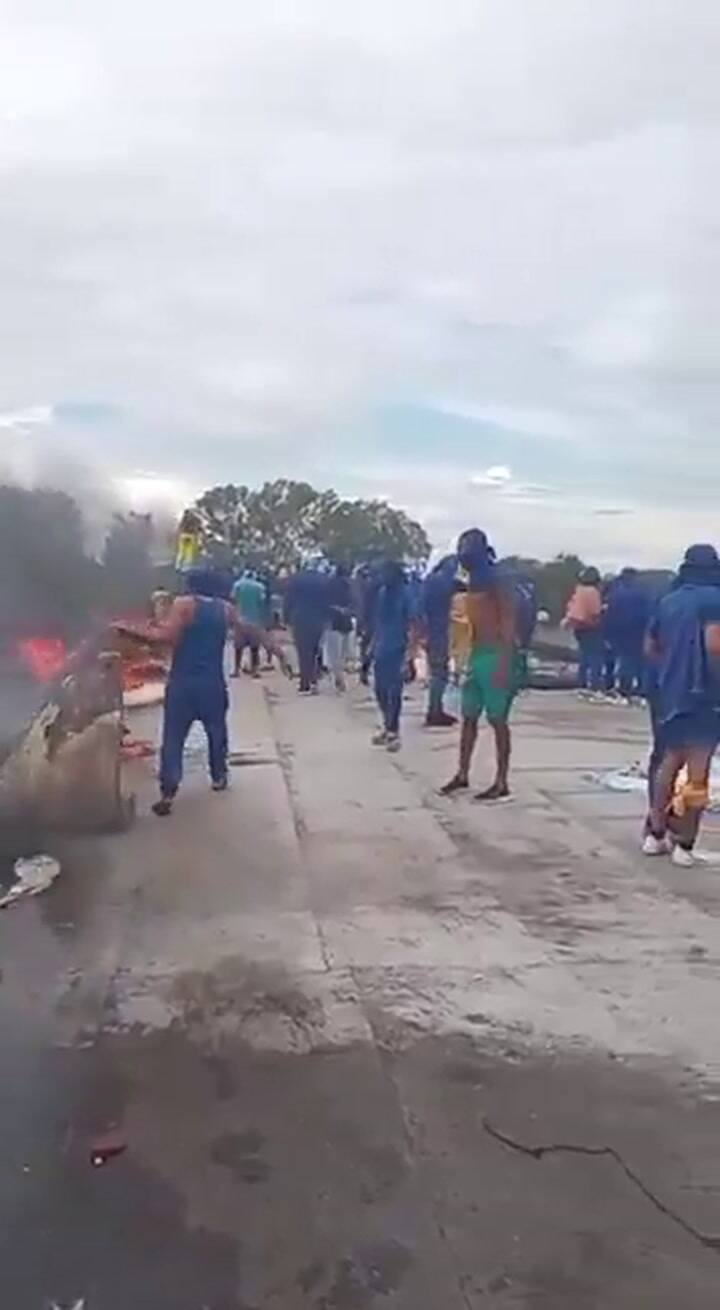Os presos fizeram vídeos do protesto para mostrar que foi feito de forma pacífica