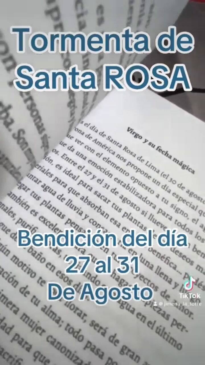 #Santarosa #Tormenta #Bendiciones #Virgo #Argentina #Libros #Signos