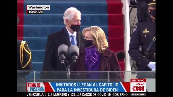 La llegada de los ex presidentes de EE.UU. a la asunción de Biden